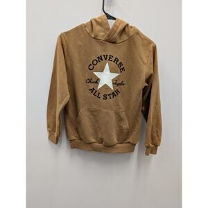Converse Chuck Taylor All Star Kids Hoodie Brown Pullover Size L 10-11Y